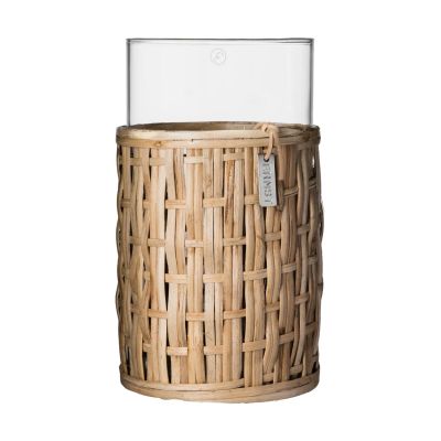 ERNST Ernst maljakko/tuikkulyhty korissa Luonnollinen, Ø10×18 cm