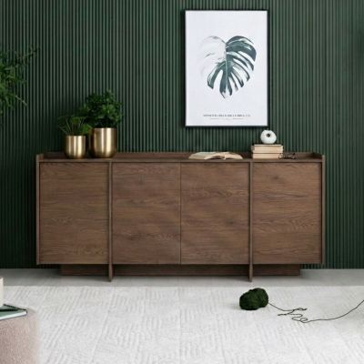 Veke Japandi senkki 200x38x90 cm tummanruskea