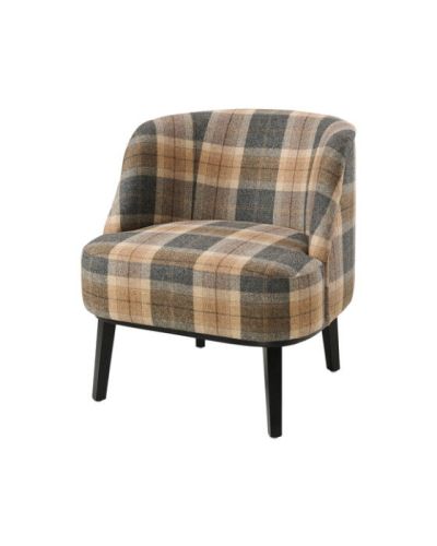 Artwood Fairfax Lounge Chair Alistair Plaid Brown