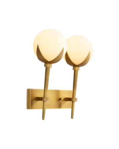 Eichholtz Alesa kaksinkertainen seinävalaisin antiikkimessinki