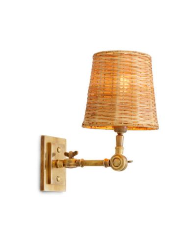 Eichholtz Wentworth seinävalaisin messinki/rottinki