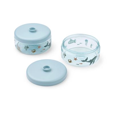 Liewood Dominique lastenruokapurkit 500 ml 4-pack Merieläin sandy