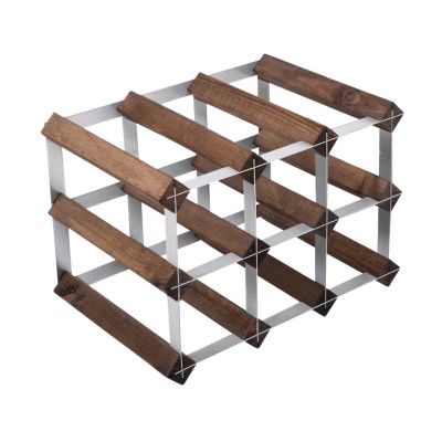 The Swedish Wine Rack Factory The Swedish Wine Rack Factory viiniteline koottuna 9 pulloa tumma mänty