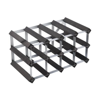 The Swedish Wine Rack Factory The Swedish Wine Rack Factory viiniteline koottuna 12 pulloa musta mänty