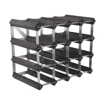 The Swedish Wine Rack Factory The Swedish Wine Rack Factory viiniteline koottuna 16 pulloa musta mänty