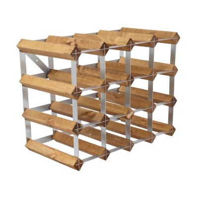 The Swedish Wine Rack Factory The Swedish Wine Rack Factory viiniteline koottuna 16 pulloa vaalea mänty