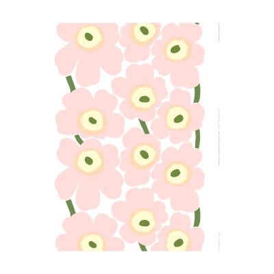 Marimekko Unikko kangas Vaaleanpunainen, puuvillasatiini