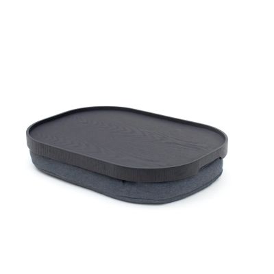 Bosign CurveLine™ liukueste polvitarjotin 47x34 cm Musta paju harmaa