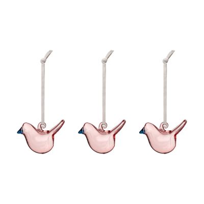 Iittala Iittala lasilintu Rosa, mini, 3-pack