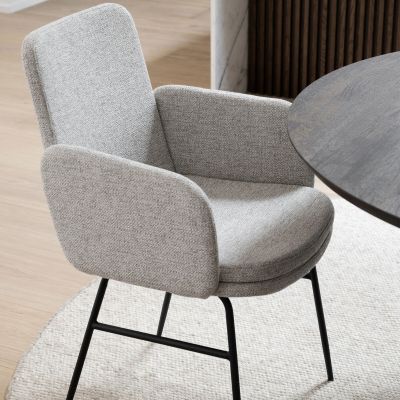 Rowico Home Conklin tuoli, vaalea beige/ musta