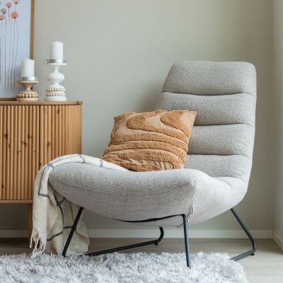 Veke Mesi nojatuoli beige Monza 60, mustat jalat, asiakaspalautus