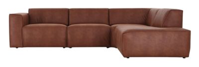 Veke Hali avokulmasohva oikea konjakinruskea Kentucky 9