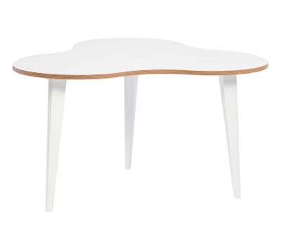 Hiipakka Luna sohvapöytä 85 cm valkoinen tammireunalla/valkoinen