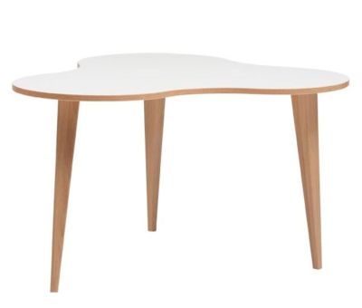 Hiipakka Luna sohvapöytä 85 cm valkoinen tammireunalla/tammi