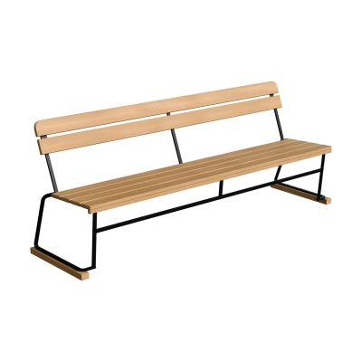 Grythyttan Stålmöbler Sohva 5 Öljytty tammi musta teräsrunko