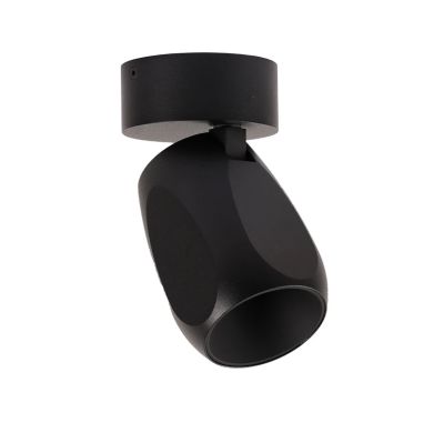 ANTIDARK - Facet W70 LED-kattovalaisin, musta, metalli, Ø 7 cm