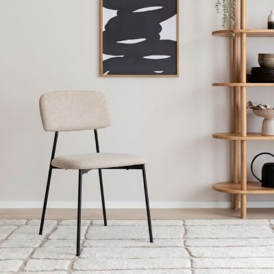 Vivano Tyyni tuoli hiekka verita 11, mustat jalat