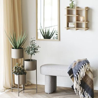 House Nordic 3-osainen kukkateline ruskea