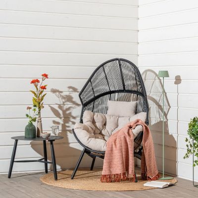 Vivano Lyyra nojatuoli musta/hiekka