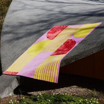 Finarte Stool villamatto 200x300 cm keltainen/pinkki