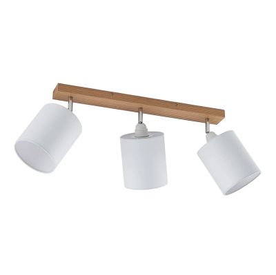 Lindby - kattokohdevalo Imarin, 56 cm, 3-lamppuinen, valkoinen, puu