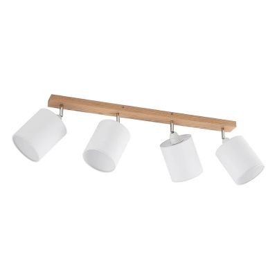 Lindby - kattokohdevalo Imarin, 81 cm, valkoinen, 4-lamppuinen, puu