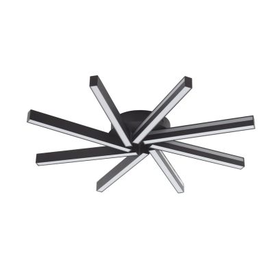 Lucande - Smart LED-kattovalaisin Tjado, Ø70 cm, musta, RGBW