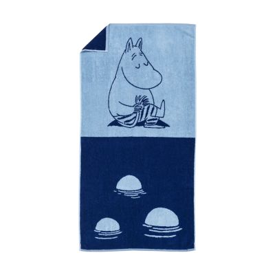 Moomin Arabia Muumi kylpypyyhe 70 x 140 cm Muumipeikko tummansininen