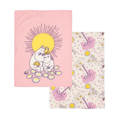 Moomin Arabia Muumi keittiöpyyhe 50x70 cm 2-pack Rakastuneet