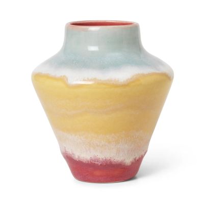 Kähler Poppery maljakko 12 cm Pink-mint-keltainen