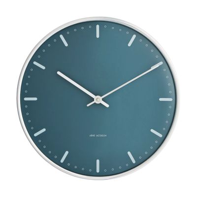 Arne Jacobsen Clocks Arne Jacobsenin City Hall kello Sininen, Ø21 cm