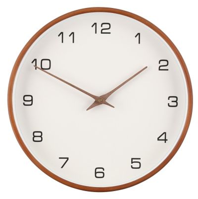 4Living Navarra seinäkello ruskea/valkoinen 31,5 cm