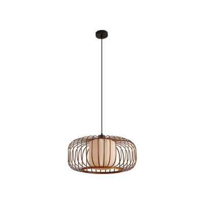 Lindby - Davella-riippuvalaisin, Ø 50 cm, bambu, tekstiili
