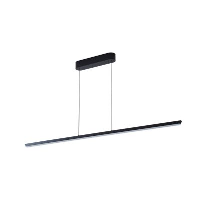 Lucande - Solvar LED-riippuvalaisin, musta, 158 cm, CCT, himmennettävä