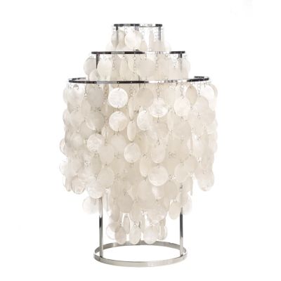 Verpan - FUN 1TM pöytävalaisin, kromi, korkeus 65 cm, simpukat