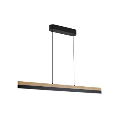 Lucande - Holven LED-riippuvalaisin, puu, CCT, pituus 113 cm