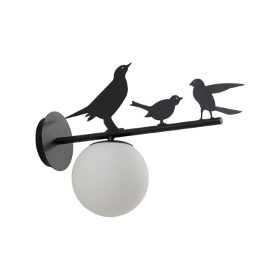 Lindby - Lintu ulkoseinävalaisin, musta, IP44, metalli, lintu