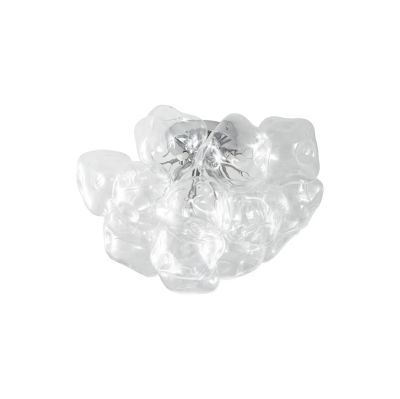 Lucande - Diborah kattovalaisin, kirkas, Ø 49 cm, lasi, G9