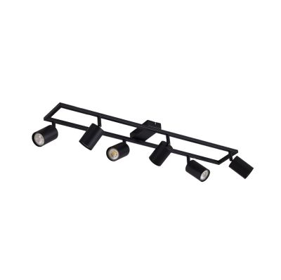 Lindby - Bravius kattokohdevalo, musta, 6-lamppuinen, rauta