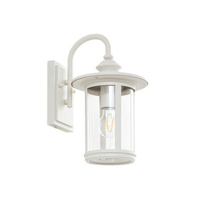 Lindby - Zayn ulkoseinävalaisin, korkeus 33 cm, lasi, valkoinen, IP23