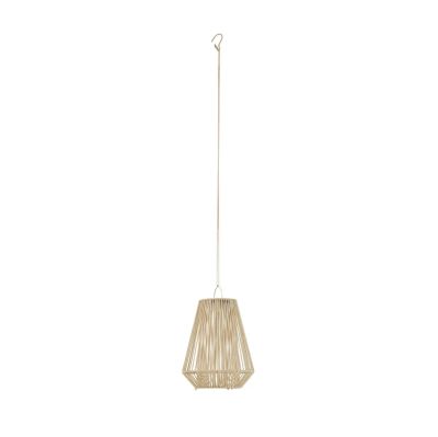Lindby - Austas LED-aurinkokäyttöinen riippuvalaisin, Ø 32 cm, beige, IP54, USB