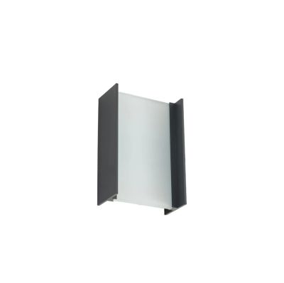 Lindby - Selqa LED-ulkoseinälamppu, antrasiitti, IP65, talon numero