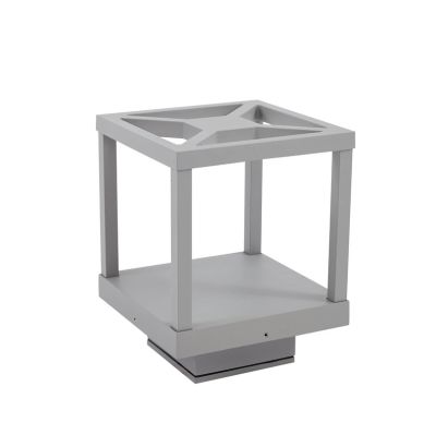 Lucande - Lealan LED-pollarivalaisin, 23 cm, IP54, harmaa, metalli