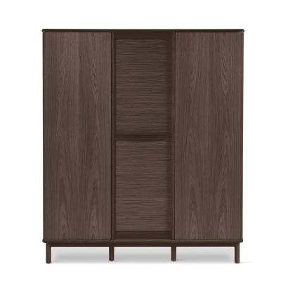 Skovby, SM546 Korkea kaappi Mokkabrun lakattu tammi