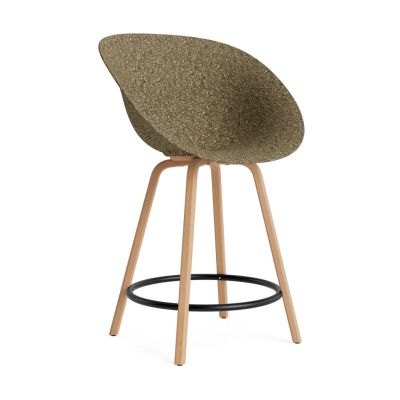 Normann Copenhagen Mat Bar Armchair käsinojatuoli 65 cm Seaweed-pyökki-musta teräs