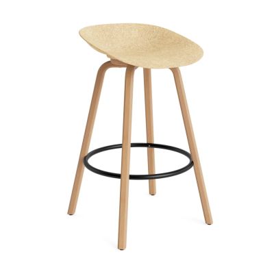 Normann Copenhagen Mat Barstool baarijakkara 75 cm Hemp-beech-black steel
