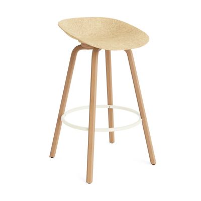 Normann Copenhagen Mat Barstool baarijakkara 75 cm Hemp-beech-cream steel
