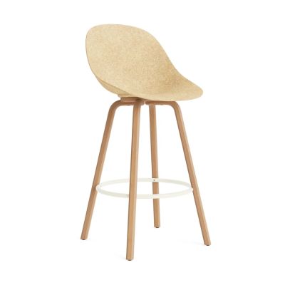 Normann Copenhagen Mat Bar Chair baarituoli 75 cm Hemp-beech-cream steel