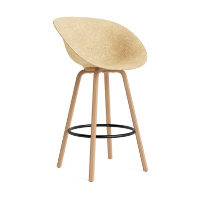 Normann Copenhagen Mat Bar Armchair käsinojallinen tuoli 75 cm Hemp-beech-black steel