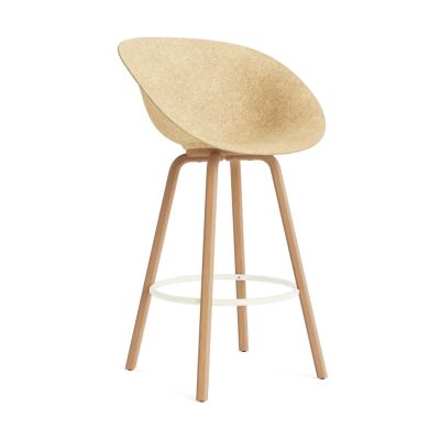Normann Copenhagen Mat Bar Armchair käsinojallinen tuoli 75 cm Hemp-beech-cream steel